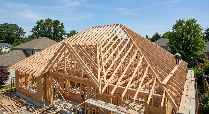 Gable Roof Framing in Kansas City, KS